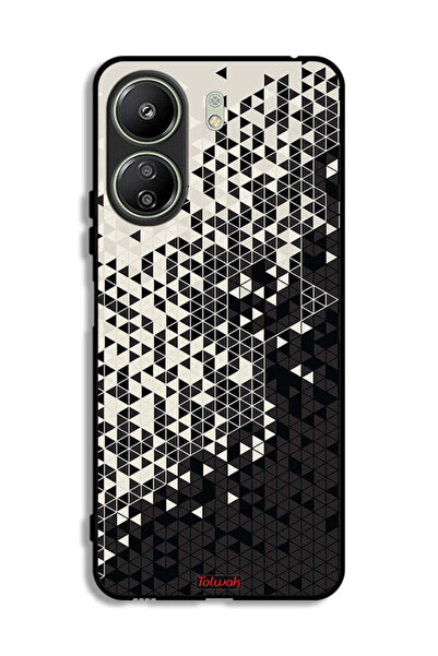 Tolwak غطاء حماية لهاتف شاومي ريدمي 13 سي بنمط مثلث فني رقمي