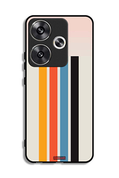 Tolwak Xiaomi Poco F6 5G Protective Case Cover Straight Lines Pattern