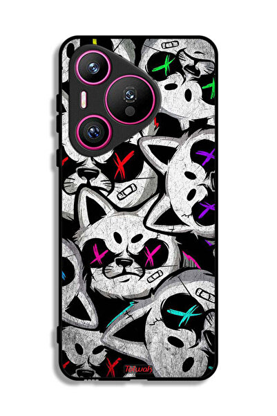 Tolwak غطاء حماية لهاتف هواوي بيورا 70 بطبعة قطط مارشميلو