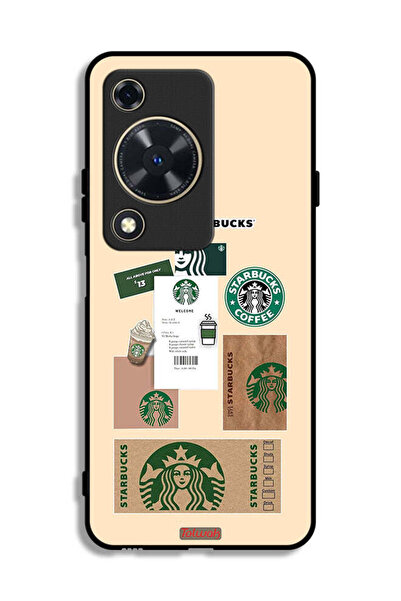 Tolwak Huawei nova Y72 Protective Case Cover Coffee Sticker