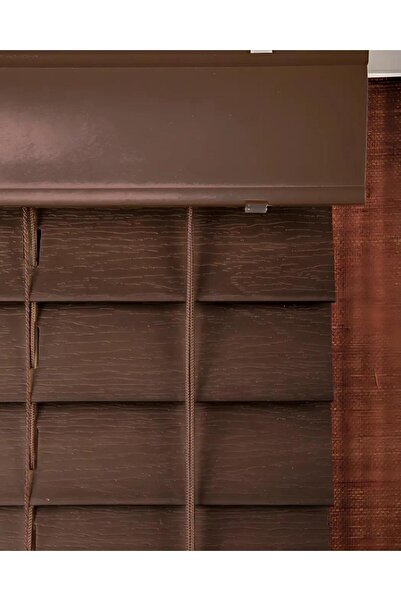 DekoStor Kahverengi TRW Serisi (TRW 270) Ahşap Görünümlü Jaluzi Perde 50 Mm (...