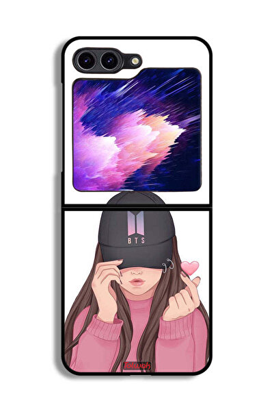 Tolwak غطاء حماية لهاتف Samsung Galaxy Z Flip6، فتاة تلتقط الصور