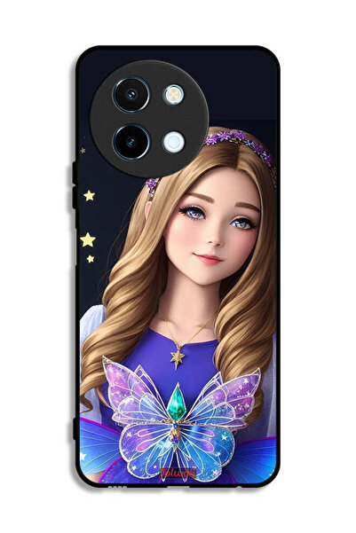 Tolwak Vivo Y38 5G Protective Case Cover Cute Butterfly Girl
