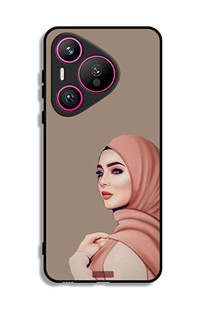 Tolwak غطاء حماية لهاتف هواوي بيورا 70 - فتاة محجبة جميلة