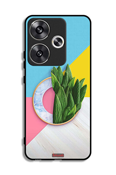 Tolwak Xiaomi Poco F6 5G Protective Case Cover Leaves Abstract Pattern