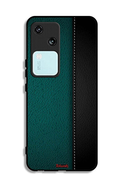 Tolwak غطاء حماية جلدي بنمط هندسي لهاتف Vivo S18 5G