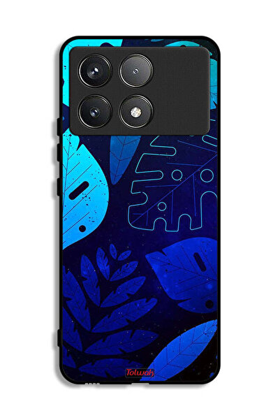 Tolwak Xiaomi Poco F6 Pro Protective Case Cover Leaves Pattern