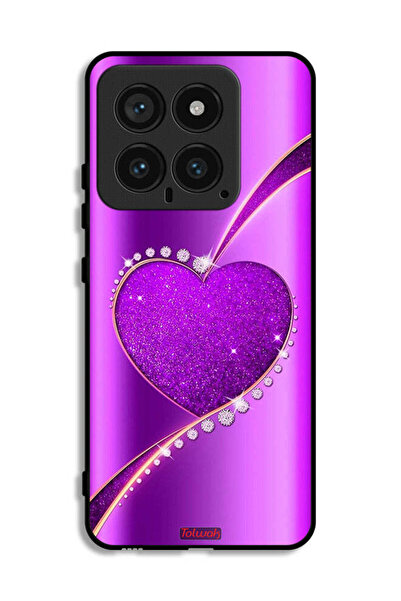 Tolwak Xiaomi 14 Protective Case Cover Glitter Heart