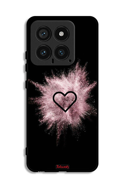 Tolwak Xiaomi 14 Protective Case Cover Heart On Glitters