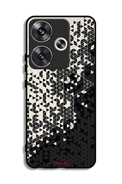 Tolwak غطاء حماية لهاتف Xiaomi Redmi Turbo 3 5G بنمط مثلث فني رقمي