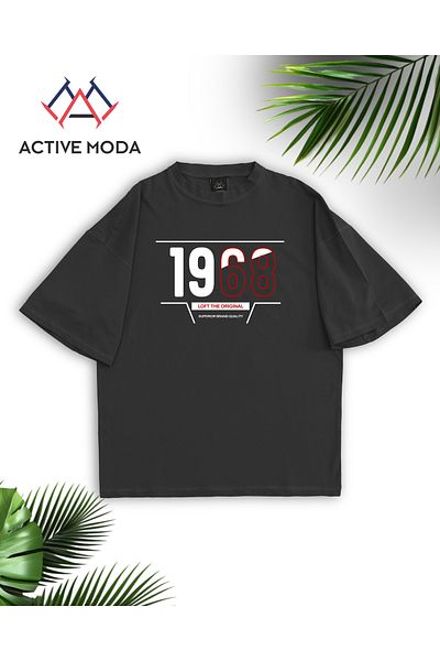 ACTIVE MODA -Men's Cotton Printed Loft the Original Short Sleeve Tshirt Oversize Large Size