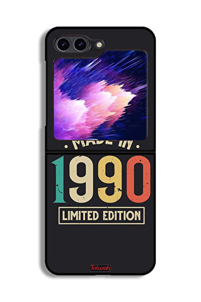 Tolwak غطاء حماية لهاتف Samsung Galaxy Z Flip6، إصدار محدود، صنع في عام 1990