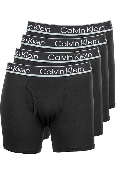 Calvin Klein Mens Cotton Stretch Boxer Briefs, Black color, Pack of 4