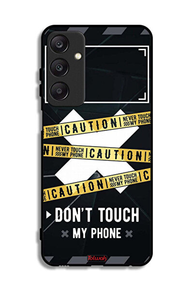 Tolwak Samsung Galaxy A25 5G Protective Case Cover Caution Never Touch My Phone