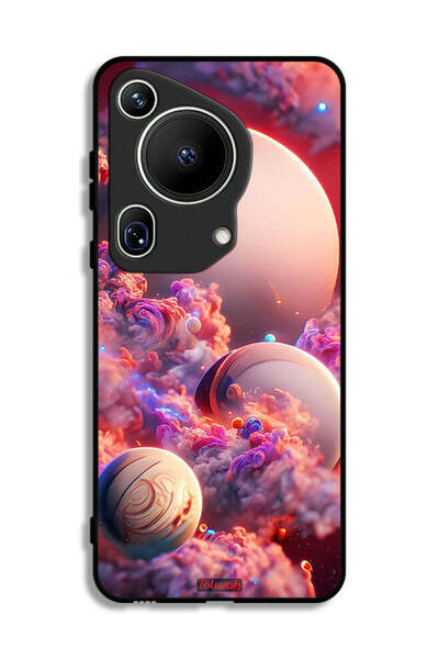 Tolwak غطاء حماية فائق لهاتف هواوي بيورا 70 بتصميم غيوم وفن تجريدي