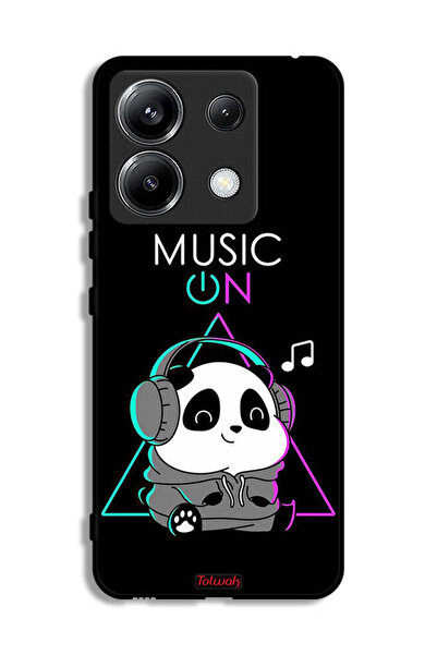 Tolwak غطاء حماية Xiaomi Poco X6 5G بطبعة موسيقى الباندا
