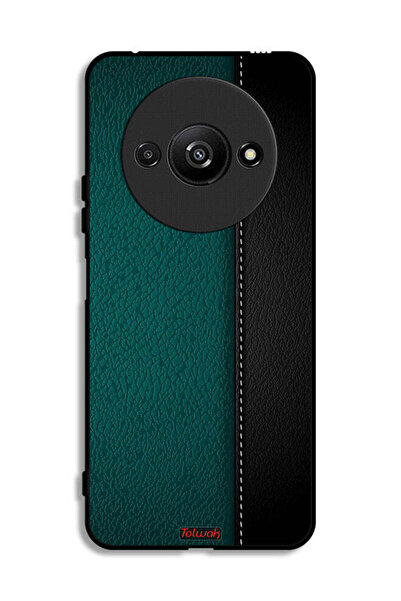 Tolwak غطاء حماية جلدي بنمط هندسي لهاتف Xiaomi Redmi A3 4G