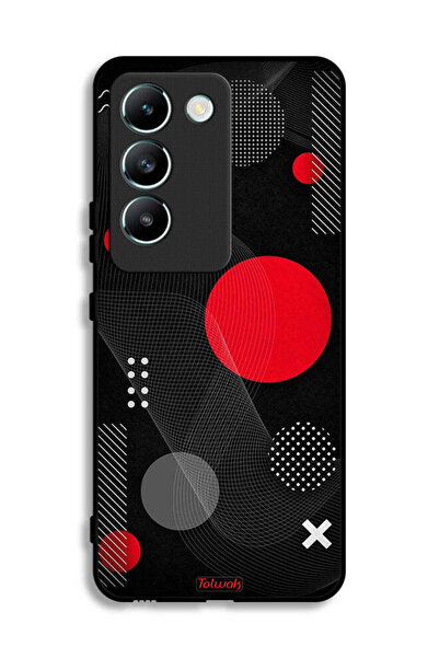 Tolwak غطاء حماية لهاتف فيفو V30 لايت 4G بنمط دائري ومتقاطع