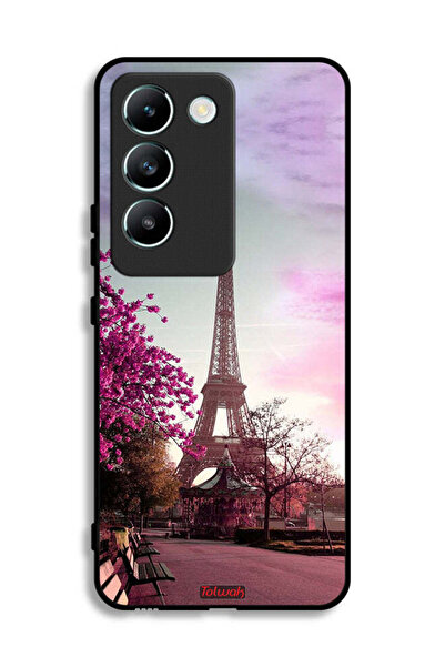 Tolwak غطاء حماية لهاتف فيفو V30 لايت 4G بتصميم برج إيفل
