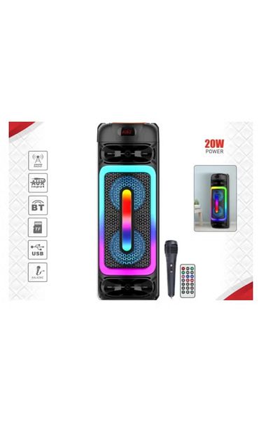 DLC Portable Solar Bluetooth Radio with LED Light & MP3 Player