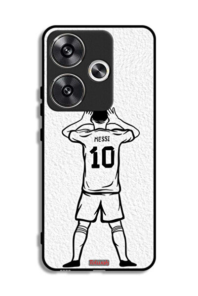 Tolwak غطاء حماية لهاتف Xiaomi Poco F6 5G برسومات ميسي سكيتش
