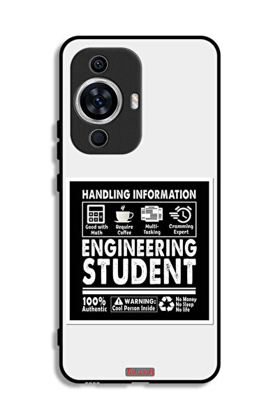 Tolwak غطاء حماية لهاتف هواوي نوفا 12 لايت، ملصق طالب هندسة