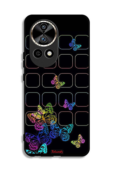 Tolwak Huawei nova 12 Ultra 5G Protective Case Cover Colorful Butterflies
