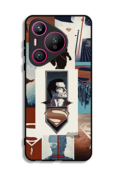 Tolwak غطاء حماية لهاتف هواوي بيورا 70 برسومات سوبرمان