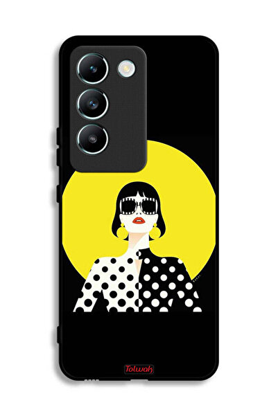 Tolwak غطاء حماية لهاتف Vivo V30 Lite 4G بتصميم فتاة أنيقة