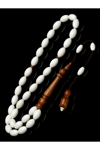 OTTOTESBİH Men's System Tassel 7X11Mm Kuka Imameli Camel Bone Prayer Beads