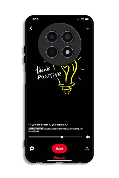 Tolwak غطاء حماية لهاتف Realme 12 5G - فكر بإيجابية