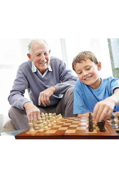 Merchant Ambassador Merchant Merchant Ambassador Folding Wood Chess Set, BROWN, TG1901