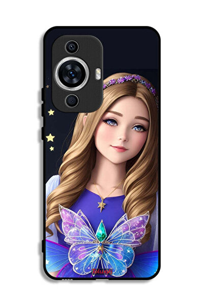 Tolwak غطاء حماية لهاتف هواوي نوفا 12 لايت بتصميم فتاة فراشة لطيفة