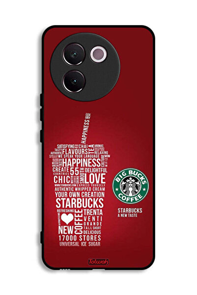 Tolwak Vivo V30e 5G Protective Case Cover Coffee Sticker