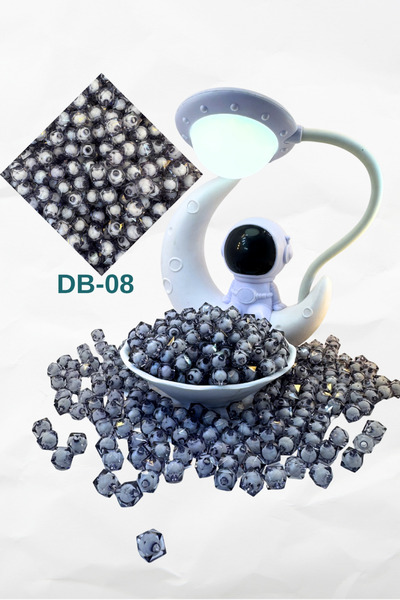 CSG BAZAAR 100 de bucăți de mărgele pentru bijuterii hobby, umplute în interior, transparente, colorate Kb-08