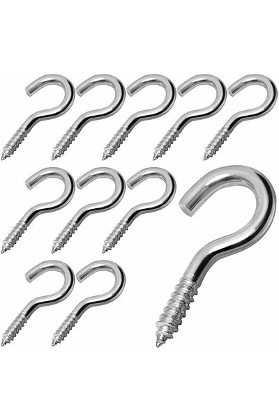 OEM Set de 10 șuruburi N/C, oțel inoxidabil, argintiu, 5 cm