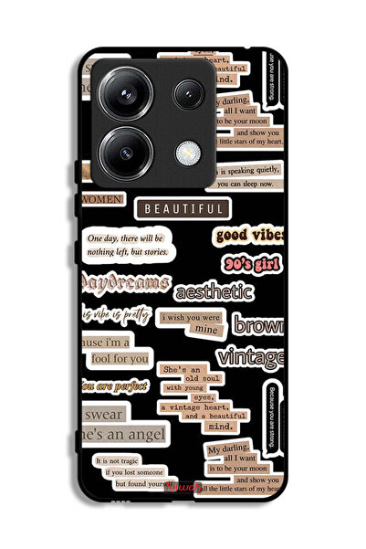 Tolwak غطاء حماية لهاتف Xiaomi Poco X6 5G بملصقات اقتباسات جميلة