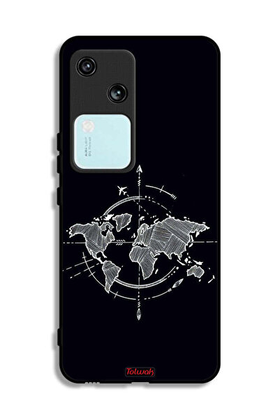 Tolwak غطاء حماية Vivo S18 5G برسومات البوصلة