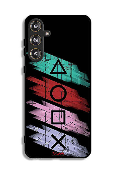 Tolwak غطاء حماية لهاتف سامسونج جالاكسي M55 5G برسومات أيقونات لعبة الحبار