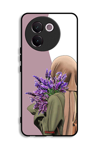 Tolwak Vivo V30e 5G Protective Case Cover Holding Flower