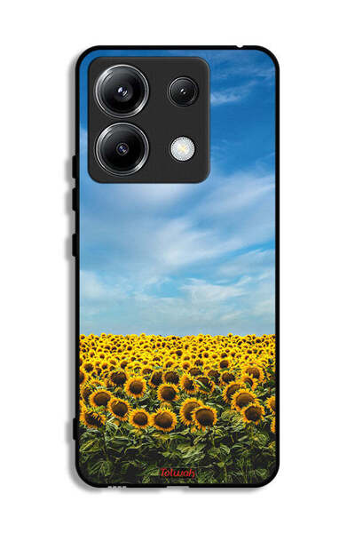 Tolwak غطاء حماية لهاتف Xiaomi Poco X6 5G بطبعة عباد الشمس تحت السماء