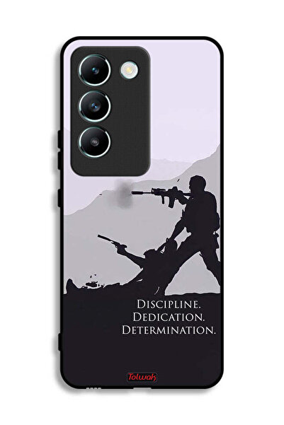 Tolwak غطاء حماية لهاتف Vivo V30 Lite 4G بتصميم "الانضباط والتفاني والتصميم"
