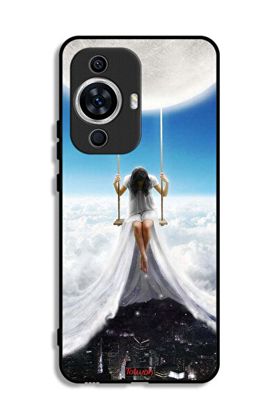 Tolwak غطاء حماية لهاتف هواوي نوفا 12 لايت بتصميم فن مدينة الغيوم والقمر