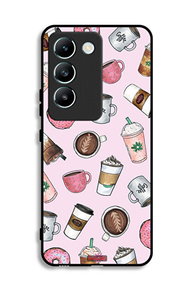 Tolwak غطاء حماية لهاتف Vivo V30 Lite 4G برسومات محبي القهوة