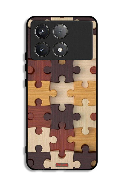 Tolwak Xiaomi Redmi K70 Protective Case Cover Wooden Pattern