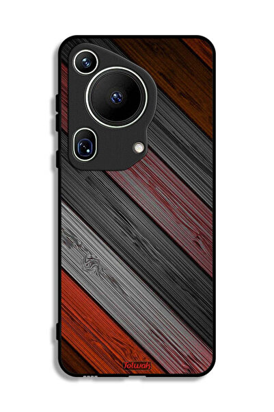 Tolwak غطاء حماية لهاتف هواوي بيورا 70 ألترا بنمط خشبي ملون