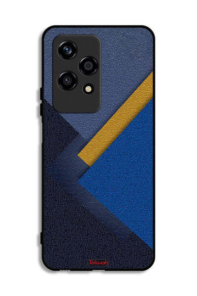 Tolwak غطاء حماية لهاتف Honor 200 Lite 5G بنقشة مثلثات جلدية