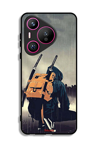 Tolwak غطاء حماية هواوي بيورا 70 بتصميم سيف ساموراي الرقمي