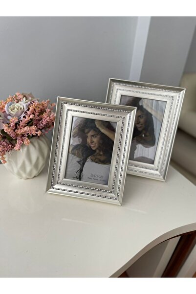 Kare Home Taşlı Gümüş Resim Çerçevesi 15x20