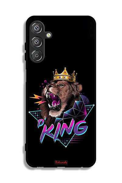 Tolwak غطاء حماية لهاتف سامسونج جالاكسي F15 5G برسومات الأسد الملك